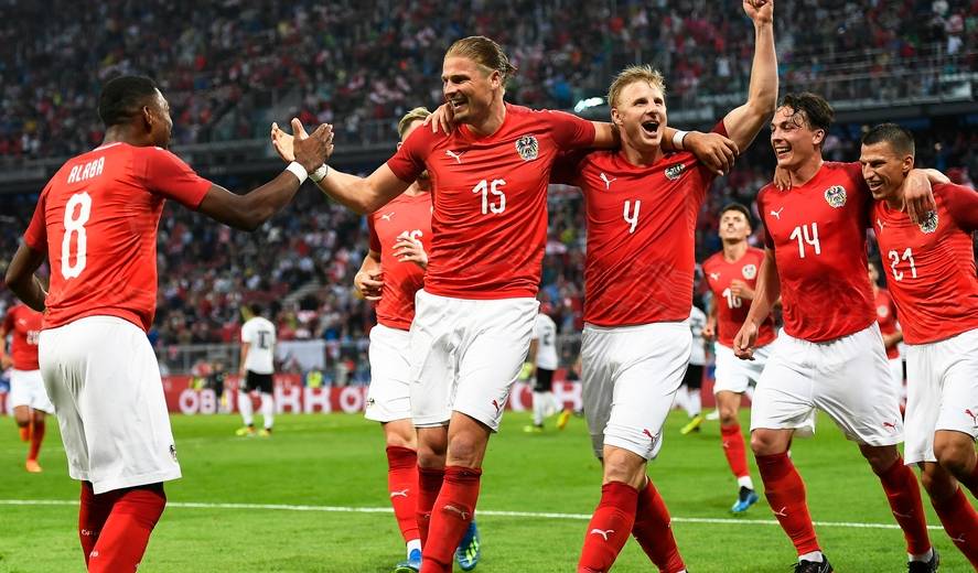 奥地利队大胜意大利晋级半决赛